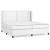 Pat box spring cu saltea, alb, 200x200 cm, piele ecologică GartenMobel Dekor