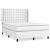 Pat box spring cu saltea, alb, 140x190 cm, piele ecologică GartenMobel Dekor