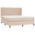 Pat box spring cu saltea, cappuccino, 180x200cm piele ecologică GartenMobel Dekor