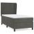 Pat box spring cu saltea, gri închis, 80x200 cm, catifea GartenMobel Dekor