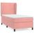 Pat box spring cu saltea, roz, 90x190 cm, catifea GartenMobel Dekor