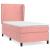Pat box spring cu saltea, roz, 90x200 cm, catifea GartenMobel Dekor