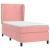 Pat box spring cu saltea, roz, 90x200 cm, catifea GartenMobel Dekor