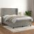 Pat box spring cu saltea, gri deschis, 140x190 cm, catifea GartenMobel Dekor