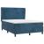 Pat box spring cu saltea, albastru închis, 140x190 cm, catifea GartenMobel Dekor