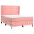 Pat box spring cu saltea, roz, 140x200 cm, catifea GartenMobel Dekor