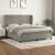 Pat box spring cu saltea, gri deschis, 160x200 cm, catifea GartenMobel Dekor