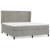 Pat box spring cu saltea, gri deschis, 160x200 cm, catifea GartenMobel Dekor
