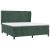 Pat box spring cu saltea, verde închis, 160x200 cm, catifea GartenMobel Dekor