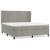 Pat box spring cu saltea, gri deschis, 180x200 cm, catifea GartenMobel Dekor