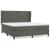 Pat box spring cu saltea, gri închis, 180x200 cm, catifea GartenMobel Dekor