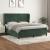 Pat box spring cu saltea, verde închis, 180x200 cm, catifea GartenMobel Dekor