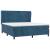 Pat box spring cu saltea, albastru închis, 180x200 cm, catifea GartenMobel Dekor