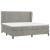 Pat box spring cu saltea, gri deschis, 200x200 cm, catifea GartenMobel Dekor