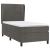 Pat box spring cu saltea, gri închis, 100x200 cm, catifea GartenMobel Dekor