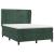 Pat box spring cu saltea, verde închis, 140x190 cm, catifea GartenMobel Dekor