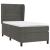 Pat box spring cu saltea, gri închis, 80x200 cm, catifea GartenMobel Dekor