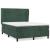 Pat box spring cu saltea, verde închis, 140x200 cm, catifea GartenMobel Dekor