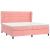 Pat box spring cu saltea, roz, 200x200 cm, catifea GartenMobel Dekor