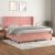Pat box spring cu saltea, roz, 200x200 cm, catifea GartenMobel Dekor