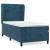 Pat box spring cu saltea, albastru închis, 90x190 cm, catifea GartenMobel Dekor