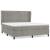 Pat box spring cu saltea, gri deschis, 180x200 cm, catifea GartenMobel Dekor