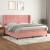 Pat box spring cu saltea, roz, 200x200 cm, catifea GartenMobel Dekor