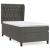 Pat box spring cu saltea, gri închis, 80x200 cm, catifea GartenMobel Dekor