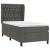 Pat box spring cu saltea, gri închis, 80x200 cm, catifea GartenMobel Dekor