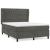 Pat box spring cu saltea, gri închis, 140x190 cm, catifea GartenMobel Dekor