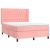 Pat box spring cu saltea, roz, 140x190 cm, catifea GartenMobel Dekor