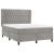 Pat box spring cu saltea, gri deschis, 140x200 cm, catifea GartenMobel Dekor