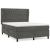 Pat box spring cu saltea, gri închis, 140x200 cm, catifea GartenMobel Dekor