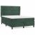 Pat box spring cu saltea, verde închis, 140x200 cm, catifea GartenMobel Dekor