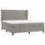 Pat box spring cu saltea, gri deschis, 160x200 cm, catifea GartenMobel Dekor
