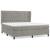 Pat box spring cu saltea, gri deschis, 180x200 cm, catifea GartenMobel Dekor