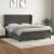 Pat box spring cu saltea, gri închis, 180x200 cm, catifea GartenMobel Dekor