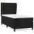 Pat box spring cu saltea, negru, 90x190 cm, catifea GartenMobel Dekor