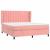 Pat box spring cu saltea, roz, 180x200 cm, catifea GartenMobel Dekor