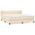 Pat box spring cu saltea, crem, 160x200 cm, material textil GartenMobel Dekor