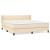 Pat box spring cu saltea, crem, 160x200 cm, material textil GartenMobel Dekor