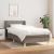 Pat box spring cu saltea, gri taupe, 90x200 cm, textil GartenMobel Dekor