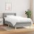 Pat box spring cu saltea, gri deschis, 100x200 cm, textil GartenMobel Dekor