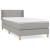 Pat box spring cu saltea, gri deschis, 100x200 cm, textil GartenMobel Dekor