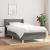 Pat box spring cu saltea, gri închis, 100x200 cm, textil GartenMobel Dekor