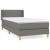 Pat box spring cu saltea, gri închis, 100x200 cm, textil GartenMobel Dekor