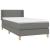 Pat box spring cu saltea, gri închis, 100x200 cm, textil GartenMobel Dekor