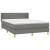 Pat box spring cu saltea, gri închis, 140x190 cm, textil GartenMobel Dekor