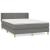 Pat box spring cu saltea, gri închis, 140x200 cm, textil GartenMobel Dekor