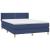 Pat continental cu saltea, albastru, 140x200cm, material textil GartenMobel Dekor